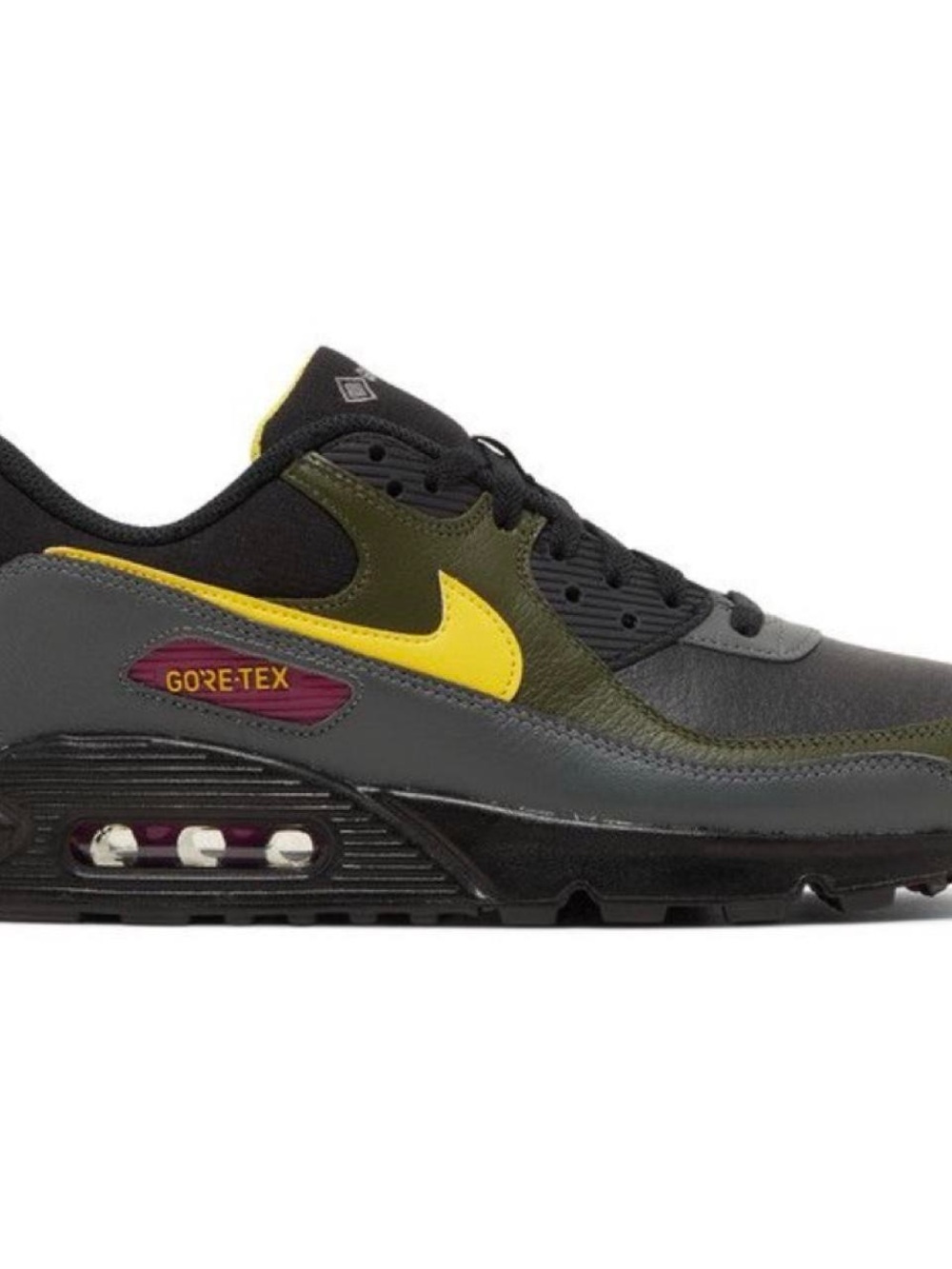Nike Men’s Black, Yellow & Olive Gore‑Tex Air Sneaker